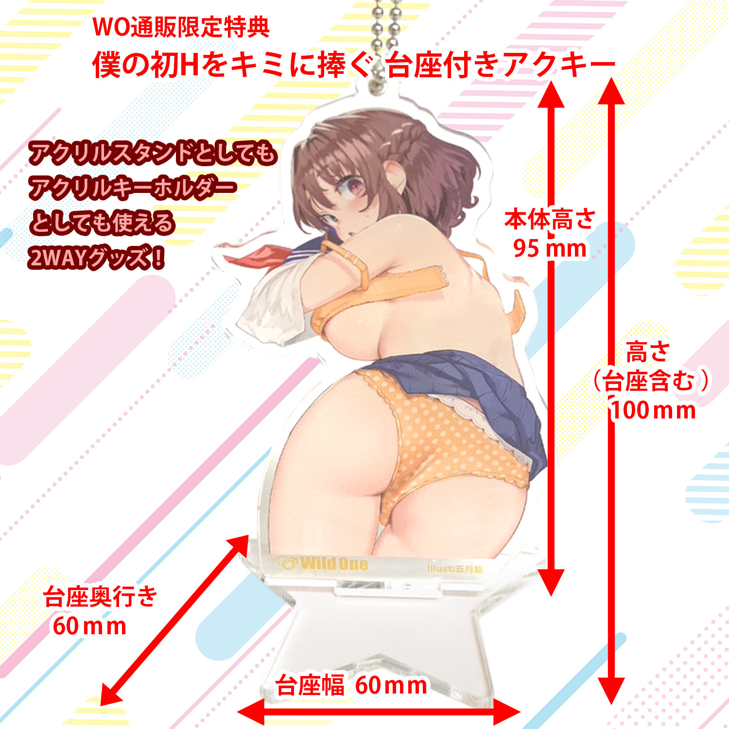 ワイルドワンEC新特典「僕の初Hをキミに捧ぐ 台座付きアクキー